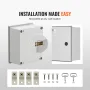 NEMA Fiberglass Enclosure, 30x25x14 cm NEMA 4X Fiberglass Electrical Box, IP66 Waterproof & Dustproof, Outdoor/Indoor Electrical