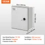 NEMA Fiberglass -kabinet, 12 x 10 x 6 i NEMA 4X Fiberglas
