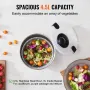 Rustfrit stål salatspinner, 4,75QT, enhåndet let presse stor