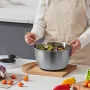 Rustfrit stål salatspinner, 4,75QT, enhåndet let presse stor