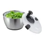 Stainless Steel Salad Spinner, 4.75Qt, One-handed Easy Press Large Vegetable Dryer Washer, Lettuce Cleaner and Dryer with 304 St