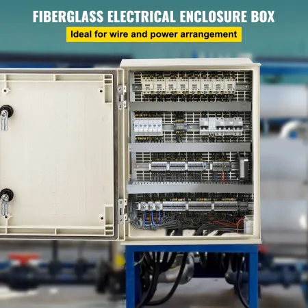 NEMA Fiberglass Enclosure, 40x30x20 cm NEMA 4X Fiberglass Electrical Box, IP66 Waterproof & Dustproof, Outdoor/Indoor Electrical