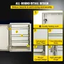 NEMA Fiberglass Enclosure, 40x30x20 cm NEMA 4X Fiberglass Electrical Box, IP66 Waterproof & Dustproof, Outdoor/Indoor Electrical