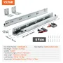 6 par på 457,2 mm skuffe Bund side Mount Rails, Heavy Duty Full