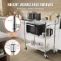 Kitchen Utility Cart, 3 lag, ledningskurv med 661 kg kapacitet