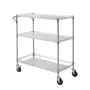 Kitchen Utility Cart, 3 lag, ledningskurv med 661 kg kapacitet