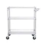 Kitchen Utility Cart, 3 lag, ledningskurv med 661 kg kapacitet