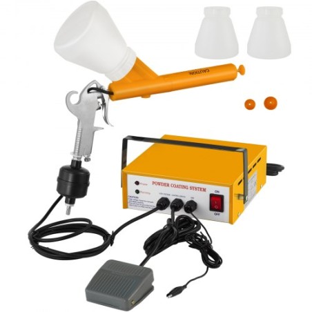 PC03-5 Powder Coating System Electric Spray Gun Painter Portable Powder Coating Gun Yellow Paint Spray Gun
