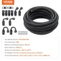 8AN Fuel Line Kit, 20 FT Fuel Hose Kit, 0.43" Nylon Stainless Steel Braided Fuel Line Oil/Gas/Diesel Hose End Fitting Kit, with 