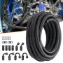 8AN Fuel Line Kit, 20 FT Fuel Hose Kit, 0.43" Nylon Stainless Steel Braided Fuel Line Oil/Gas/Diesel Hose End Fitting Kit, with 