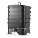 5-Tray Worm Composter, 50 L Worm Compost Bin Outdoor and Indoor, Sustainable Design Worm Farm Kit, for Recycling Food Waste,