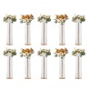 10stk 35,43 tommer /90 cm høje krystal bryllupsblomster står, luksuriøse midtstykker blomster vaser krystal guld vase metal,