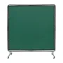 Welding Screen with Frame, 1.8 x 1.8 m Welding Curtain Screen, Flame-Resistant Vinyl Welding Protection Screen on 4 Swivel Wheel