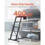 Automotive Creeper, with Adjustable Height 49.6" to 75.6", 400 LBS Capacity High Creeper, 4 Swivel Caster Wheels, Heavy Duty Cre
