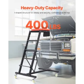 Automotive creeper, med justerbar højde 49,6 "til 75,6", 400 lbs kapacitet høj creeper, 4 drejelige hjul, kraftigt, kraftig
