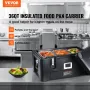 Isoleret madpanebærer, 36qt kapacitet, stabelbar catering hot