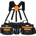 Tool Belt with Suspenders, 29 Pockets, 29-54 inches Adjustable Waist Size, Tool Belts for Men, 600D Polyester Heavy Duty