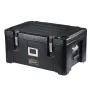 Insulated Food Pan Carrier, 36Qt Capacity, Stackable Catering Hot Box with 3 Stainless Steel Pans, Top Load LLDPE Food Warmer wi
