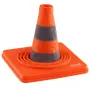 Safety Cones, 4 Pack 18 inch Collapsible Traffic Cones, Construction Cones with Reflective Collars, Wide Base and A Storage Bag,