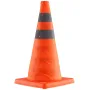 Safety Cones, 4 Pack 18 inch Collapsible Traffic Cones, Construction Cones with Reflective Collars, Wide Base and A Storage Bag,