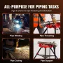 Chain Vise with Tripod Stand | 3.2 to 152 mm Pipe Capacity | 600 kg Loading Capacity | Portable Stand with Folding Legs and Tool