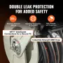 Fuel Hose Reel, 25.4 mm x 15.24 m, Extra Long Retractable Diesel Hose Reel, Heavy-Duty Carbon Steel Construction with Automatic 