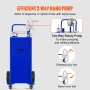 30 Gallon Fuel Caddy, Gas Storage Tank & 4 Wheels, with Manuel Transfer Pump, Gasoline Diesel Fuel Container for Cars, Lawn Mowe