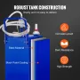 30 Gallon Fuel Caddy, Gas Storage Tank & 4 Wheels, with Manuel Transfer Pump, Gasoline Diesel Fuel Container for Cars, Lawn Mowe