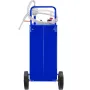 30 Gallon Fuel Caddy, Gas Storage Tank & 4 Wheels, with Manuel Transfer Pump, Gasoline Diesel Fuel Container for Cars, Lawn Mowe