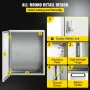 NEMA Steel Enclosure, 50x40x20 cm NEMA 4X Steel Electrical Box, IP66 Waterproof & Dustproof, Outdoor/Indoor Electrical Junction 