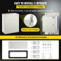 NEMA Steel Enclosure, 50x40x20 cm NEMA 4X Steel Electrical Box, IP66 Waterproof & Dustproof, Outdoor/Indoor Electrical Junction 