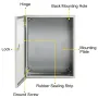NEMA Steel Enclosure, 50x40x20 cm NEMA 4X Steel Electrical Box, IP66 Waterproof & Dustproof, Outdoor/Indoor Electrical Junction 