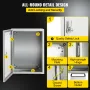 NEMA Steel Enclosure, 40x30x20 cm NEMA 4X Steel Electrical Box, IP66 Waterproof & Dustproof, Outdoor/Indoor Electrical Junction 