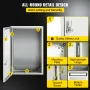 NEMA Steel Enclosure, 60x40x25 cm NEMA 4X Steel Electrical Box, IP66 Waterproof & Dustproof, Outdoor/Indoor Electrical Junction 