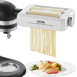 Pasta Attachment for KitchenAid Stand Mixer, 3-IN-1 Stainless Steel Pasta Roller Cutter Set Including Pasta Sheet Roller,