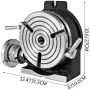 Rotary Table 8 INCH/200 MM Horizontal Vertical Rotary Table 3-Slot Rotary Table for Milling Machine MT-3 Rotary Table for Millin