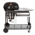 21 inch Portable Charcoal Grill, Propane Gas Kettle Grills with Cover and Cart, Heavy Duty Iron BBQ Grill, Freestanding Smoker
