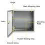 NEMA Steel Enclosure, 40x40x20 cm NEMA 4X Steel Electrical Box, IP66 Waterproof & Dustproof, Outdoor/Indoor Electrical Junction 