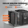 Insulated Food Pan Carrier, 90 L Hot Box for Catering, LLDPE Food Box Carrier with Double Buckles, Front Loading Food Warmer wit