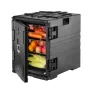 Insulated Food Pan Carrier, 90 L Hot Box for Catering, LLDPE Food Box Carrier with Double Buckles, Front Loading Food Warmer wit