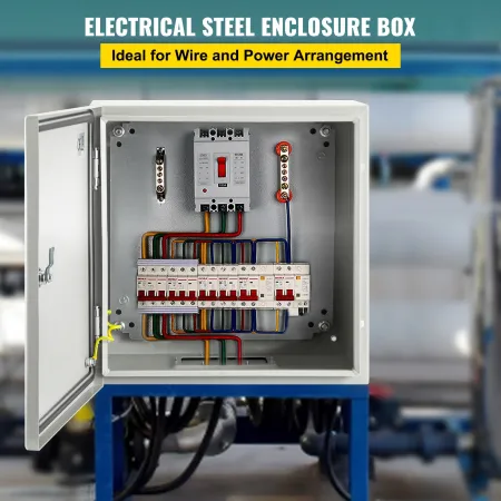 NEMA Steel Enclosure, 50x50x15 cm NEMA 4X Steel Electrical Box, IP66 Waterproof & Dustproof, Outdoor/Indoor Electrical Junction 