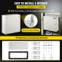 NEMA Steel Enclosure, 50x50x15 cm NEMA 4X Steel Electrical Box, IP66 Waterproof & Dustproof, Outdoor/Indoor Electrical Junction 