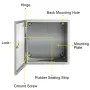 NEMA Steel Enclosure, 50x50x15 cm NEMA 4X Steel Electrical Box, IP66 Waterproof & Dustproof, Outdoor/Indoor Electrical Junction 