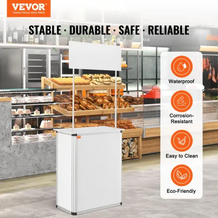 Bærbar messepodiumtabel, 30,91 "x 14,96" x 71,46 ", display