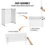 Portable Tradeshow Podium Table, 78,5 × 38 × 181,5 cm, Display Exhibition Counter Stand Booth Fair with Wall, Foldable Promotion