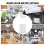 Portable Tradeshow Podium Table, 78,5 × 38 × 181,5 cm, Display Exhibition Counter Stand Booth Fair with Wall, Foldable Promotion