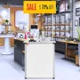 Bærbar messepodiumtabel, 30,91 "x 14,96" x 71,46 ", display