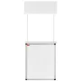 Portable Tradeshow Podium Table, 78,5 × 38 × 181,5 cm, Display Exhibition Counter Stand Booth Fair with Wall, Foldable Promotion