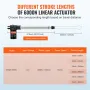Lineær aktuator 12V 12in Heavy Duty 1320 lbs/6000N 0,19 "/s