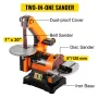 Electric Belt Grinder Sander 5 tommer Electric Belt & Disc Sander 300W Grinder Polisher 2950 o / min variabel